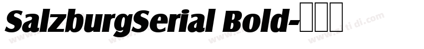SalzburgSerial Bold字体转换